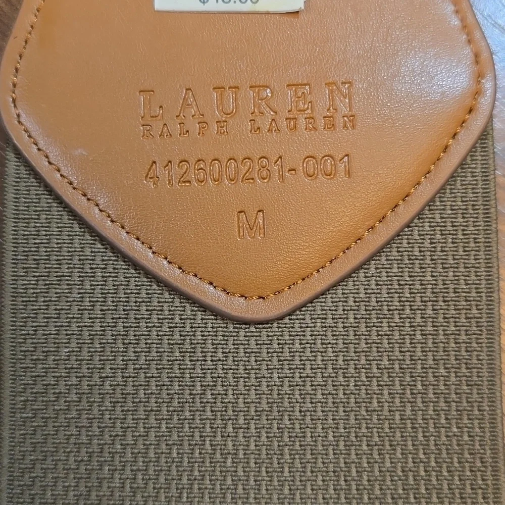 Ralph Lauren Gold and Tan Cork and Stretch Belt